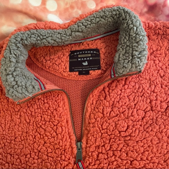Southern Marsh Fuzzy Sherpa Quarter Zip Pullover - Picture 8 of 9